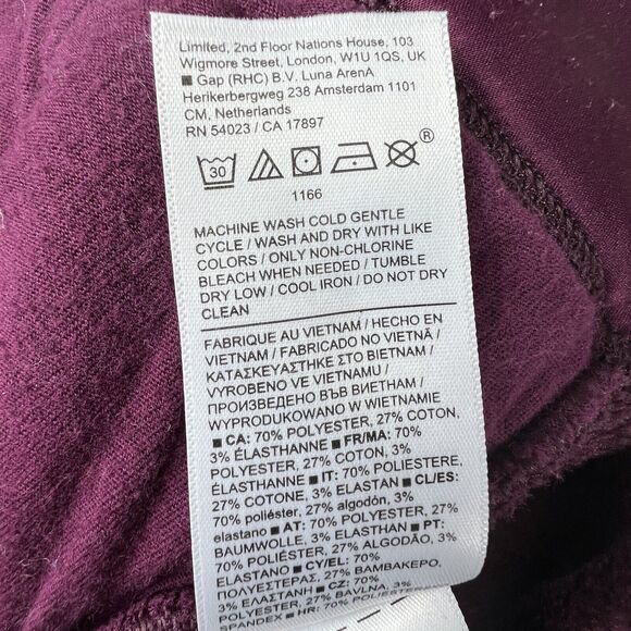 Athleta Plum Purple Cozy Karma Funnel Neck Sweatshirt Small Fleece Lined - Picture 15 of 16
